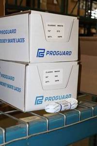 lot 3095 image: Lot of (2 Cases) ProGuard 96 White Classic Hockey Laces 36-count ( 72 total items )