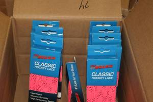 lot 3096 image: Lot of (10 Pairs) ProGuard 96 Hot Pink Classic Hockey Lace