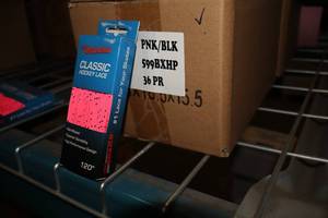 lot 3098 image: Lot of (1 Case) ProGuard 120 PinkBlack Classic Hockey Lace 36-count ( 36 total items )