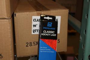 lot 3126 image: Lot of (1 Case) ProGuard 96 OrangeBlack Classic Hockey Lace 36-count ( 36 total items )