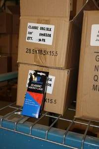 lot 3139 image: Lot of (2 Cases) ProGuard 120 OrangeBlack Classic Hockey Lace 36-count ( 72 total items )