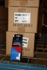 lot 3147 image: Lot of (2 Cases) ProGuard 72 RedBlack Classic Hockey Lace 36-count ( 72 total items )