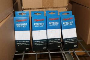 lot 3149 image: Lot of (18 Pairs) ProGuard 96 White Referee Skate Lace