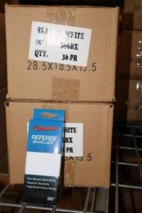 lot 3154 image: Lot of (2 Cases) ProGuard 96 White Referee Skate Lace 36-count ( 72 total items )