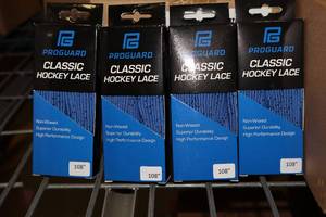 lot 3179 image: Lot of (18 Pairs) ProGuard 108 BlueBlack Classic Hockey Lace