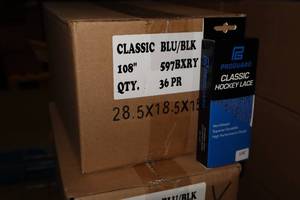 lot 3181 image: Lot of (1 Case) ProGuard 108 BlueBlack Classic Hockey Lace 36-count ( 36 total items )
