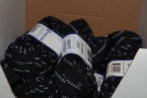 lot 3536 image: Lot of (15 Pairs) ProGuard 120 Black Classic Hockey Laces