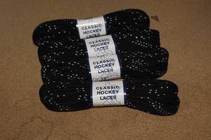 lot 3537 image: Lot of (18 Pairs) ProGuard 120 Black Classic Hockey Laces
