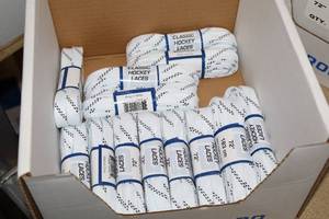 lot 3540 image: Lot of (17 Pairs) ProGuard 72 White Classic Hockey Laces