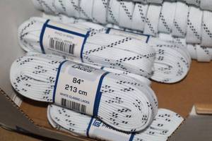 lot 3545 image: Lot of (14 Pairs) ProGuard 84 White Classic Hockey Laces