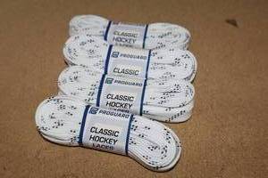 lot 3547 image: Lot of (18 Pairs) ProGuard 84 White Classic Hockey Laces