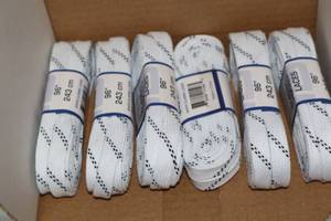 lot 3551 image: Lot of (6 Pairs) ProGuard 96 White Classic Hockey Laces