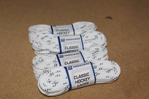 lot 3552 image: Lot of (18 Pairs) ProGuard 96 White Classic Hockey Laces