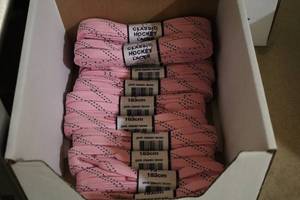 lot 3568 image: Lot of (17 Pairs) ProGuard 72 Pink Classic Hockey Laces