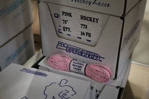 lot 3571 image: Lot of (1 Case) ProGuard 72 Pink Classic Hockey Laces 36-count ( 36 total items )