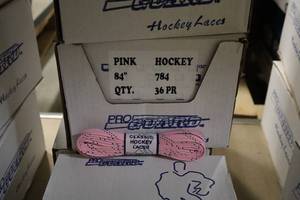 lot 3577 image: Lot of (1 Case) ProGuard 84 Pink Classic Hockey Laces 36-count ( 36 total items )