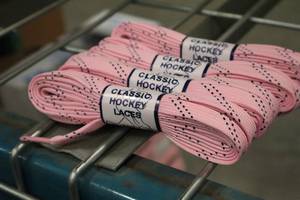 lot 3580 image: Lot of (18 Pairs) ProGuard 96 Pink Classic Hockey Laces