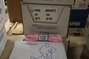 lot 3582 image: Lot of (1 Case) ProGuard 96 Pink Classic Hockey Laces 36-count ( 36 total items )