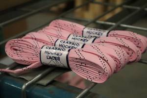 lot 3586 image: Lot of (18 Pairs) ProGuard 108 Pink Classic Hockey Laces