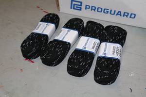 lot 2974 image: Lot of (18 Pairs) ProGuard 108 Waxed Black Hockey Skate Laces