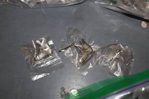 lot 3833 image: Lot of (10) Pewter Skate Pins