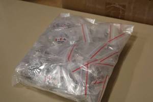 lot 3877 image: Lot of (50 Bags) Canada & American Hockey Pins 6-count ( 300 total items )