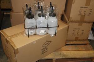 lot 4059 image: Lot of (2 Boxes) ProGuard 42-oz Water Bottle Extended Black Cap 18-count ( 36 total items ) with (6) Bottle Carriers