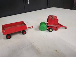 Ertl Box Wagon & International 2400 Baler (With Hay Bale)
