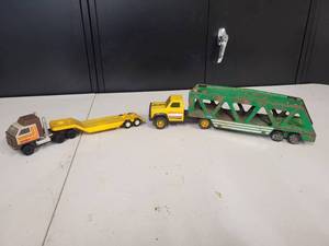 Tonka Semi & Low Boy Trailer & Tonka Truck & Car Hauler