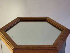 Hexagon mirrored side table