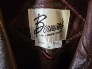 Brown leather jacket