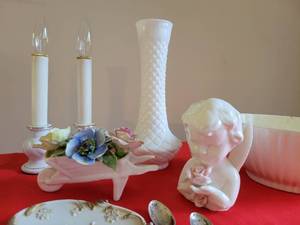 Vintage white glassware