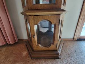 Wood curio cabinet