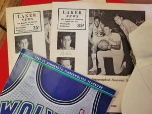 Minnesota Lakers Programs from 1963 and Timberwolves Collector Items