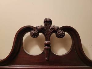 Dark brown vertical mirror