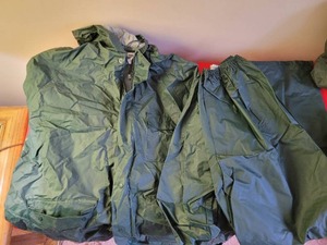 Fishing lures, Supplies and Rain Gear