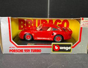 lot 11 image: 124 Die Cast Burago Porsche 959 Turbo NOS