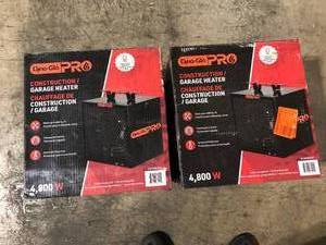 Lot of 2 Dyna-Glo Pro 4,800-Watt 240-Volt Electric Garage Heater Customer Returns See Pictures