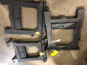 Lot of 3 Stanley 31 in. H Plastic Folding Sawhorse (2 Pack) Customer Returns See Pictures