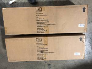 Lot of 2 StyleWell Natural Wood Floating Wall Shelves with Rattan Caning Detail (Set of 2) Customer Returns See Pictures