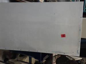 White Plexi Glass 14 thick , this is tough stuff 33 in wide and 63 in tall