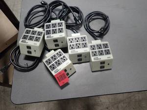 5 Data Shield multi outlet strips - good quality , reset and power on light