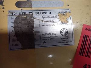 12 inch utility blower - dry a floor in no time