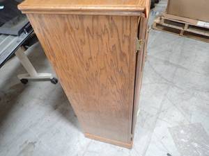 TV Stand - nice 17 in deep 51 wide 48 tall oak finish