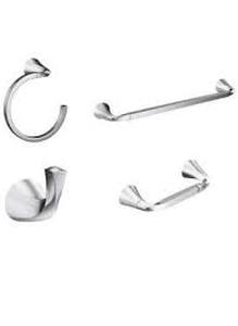 lot 32 image: Moen Karis 4-piece Bath Hardware Kit-Chrome-BH1293CH