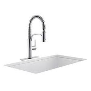 lot 37 image: Kohler Provo Semi-Pro Kitchen Faucet-Stainless Steel-R43211-VS