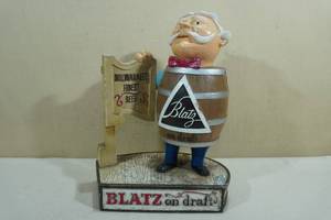 Vintage Blatz Beer Metal Beer Barrel Man