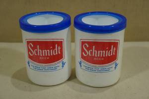 2 Vintage Schmidt Beer Styrofoam Can Koozies