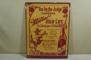 Vintage Style Miller High Life Beer Sign