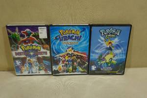 3 Pokemon Movies on DVDs